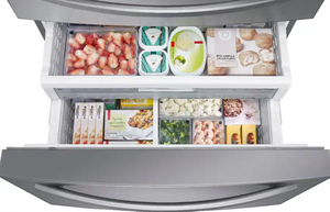 Qualité supérieure 28 Cu. Réfrigérateur intelligent à portes françaises 4 portes avec tiroir FlexZone en acier inoxydable - Product Image 4