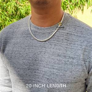 สร้อยเทนนิสทำจากเงินสเตอริ่ง925ใส่ได้ทั้งชายและหญิงประดับเพชรโมอิสซาไนท์ทรงกลมแบบสวยงามพร้อมของขวัญแฟชั่น - Product Image 2