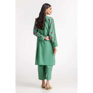 Conjunto de Camisa y Pantalón Estampado en Verde para Mujer Pinkwish - Product Image 1