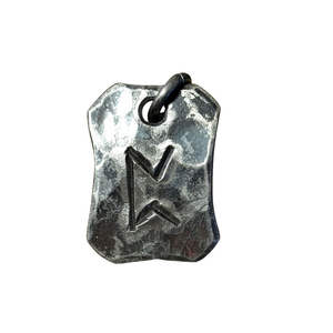 RFCrafts Norse Viking Motif Chaînes Perlées Collier Incroyable Sélénite Forgé Rune Pendentif pour Fête Symbole Chrétien Bijoux - Product Image 1