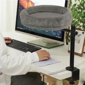 Cama Colgante para Gatos con Diseño Compacto para Escritorio, con <span class=keywords><strong>Poste</strong></span> Rascador Integrado para Trabajo Remoto - Product Image 1