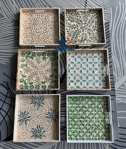 Plateau de service moderne personnalisé de la meilleure qualité avec poignée pour la maison hôtel restaurant pour le service du ramadan - Product Image 4