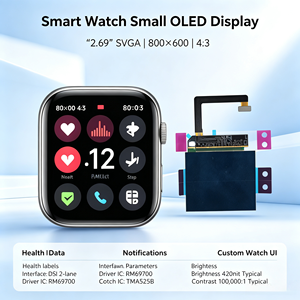 Aangepast 2,69 inch 800x600 SVGA AMOLED scherm voor auto dashboard AI robot: Industrieel breedtemperatuur slim assistentscherm met MIPI-interface - Product Image 2