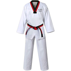 Nuevo diseño 100% algodón logotipo personalizado venta al por mayor algodón Taekwondo traje Karate uniforme conjuntos - Product Image 1