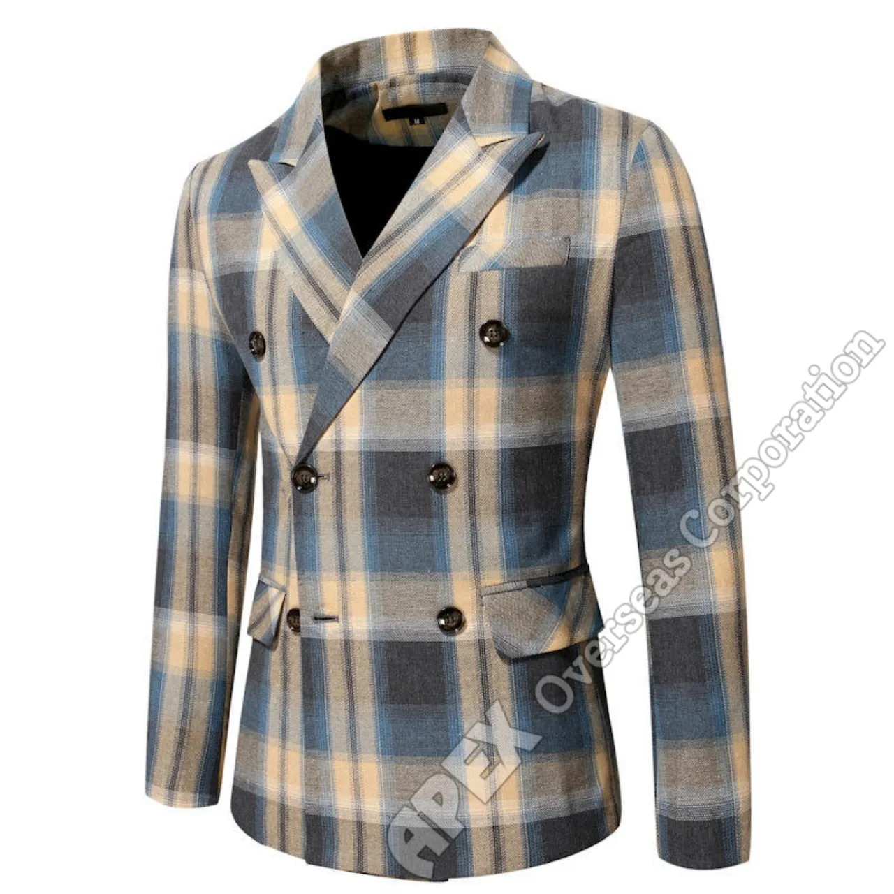 Quantité minimale de commande bas hommes Plaid Blazer manteau de sport décontracté Slim Fit à carreaux Blazer pour hommes manteaux de mariage blazer à carreaux classique