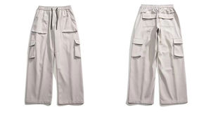 Pantalon personnalisé de haute qualité pour hommes avec cordon de serrage à la taille pantalon cargo respirant et décontracté - Product Image 4