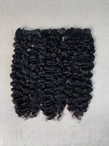 Paquete de cabello humano virgen de doble trama rizada birmana crudo vietnamita un donante cutícula alineada proveedor de tejido de cabello rizado birmano - Product Image 2