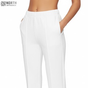 Oversized Joggers 100% Cotton French Terry Heavyweight <b>Black</b> Flared Sweat Track Pants <b>Men</b> Joggers For <b>Mens</b> Winter Trousers - Product Image 4