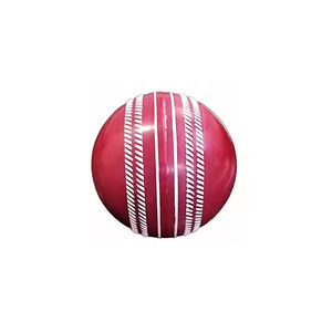 Pelota de Cricket de Cuero Rojo de Alta Calidad, Precio de Fábrica al por Mayor, 4 Piezas, Hecha a Mano, con Logotipo Personalizado - Product Image 1