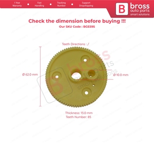 Motor de limpiaparabrisas delantero BGE595 064300351, engranaje de reparación para Fiorino, Bipper, Nemo, Qubo - Product Image 5