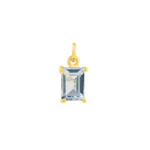 <b>Blue</b> Topaz Baguette Cut Gemstone 925 Sterling Silver Gold Plated <b>Earring</b> Fashionable <b>Earring</b> For Wedding Engagement For Women. - Product Image 2