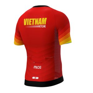 เสื้อจักรยานผู้ชายระบายอากาศได้ดี น้ำหนักเบา - ออกแบบลายทีมเวียดนามตามสั่ง เสื้อกีฬาโพลีเอสเตอร์แบบซับลิเมชั่น - Product Image 2