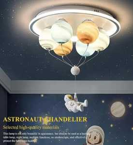 Cartoon Astronaut LED <b>Ceiling</b> Lamp | Space Theme Flush Mount <b>Light</b> for Kids Bedroom or <b>Nursery</b> Cute 3D Astronaut <b>Ceiling</b> <b>Light</b> - Product Image 3