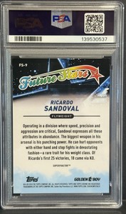 2024 Topps Chrome Boxing Ricardo Sandoval “El Niño” Superfractor 1/1 PSA 9 - Product Image 3