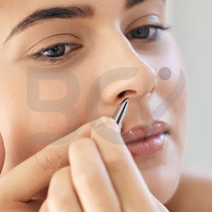Punta inclinada recubierta de diamante Uso de la más alta calidad en salón para belleza personal Pinzas multifuncionales de acero inoxidable para cejas - Product Image 4