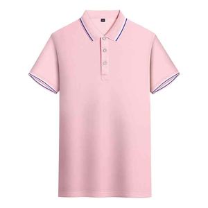 Venta caliente de alta calidad 100% algodón para Polos 190g peinado de iones de hielo contraste vinculante camisetas baratas que son transpirables - Product Image 2