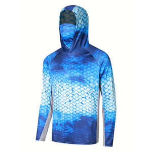 Alta calidad de los hombres de impresión por sublimación clásico básico de caza al aire libre camisas campamento senderismo pesca con capucha camisas - Product Image 4