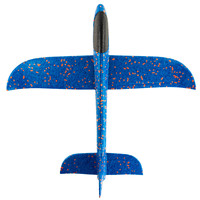 Martom Grand planeur en polystyrène bleu de 47 cm, blocs en plastique souple, jouet pour enfants de 4 à 6 ans