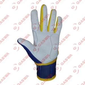 Gants de frappe Swift pour adultes, manchette longue, en cuir de vachette véritable, pour baseball et softball, fermeture auto-agrippante - Product Image 6