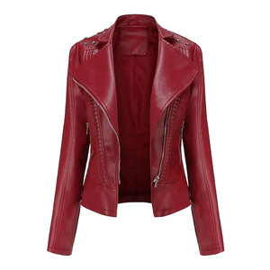 Chaqueta de Cuero para Mujer, Prenda de Moda de Lujo, Chaqueta de Cuero para Mujer de Estilo Contemporáneo - Product Image 1
