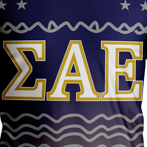 Suéteres Tejidos Personalizados con Diseño OEM de la Hermandad Sigma Alpha Epsilon, Suéteres Navideños Feos Tejidos a Máquina con Cuello Redondo para Hombre - Product Image 5