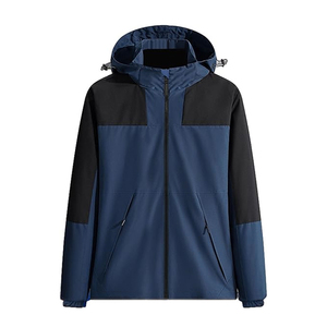 Chaqueta exterior de bloqueo de color con colores contrastantes a prueba de viento y carcasa dura impermeable para montañismo - Product Image 5
