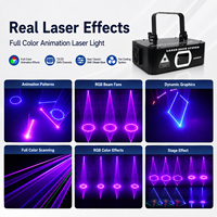 Nouvelle conception, lumière laser de scène 3D à animation RGB 2W, pleine couleur, pour Noël, discothèque, DJ, soirée, spectacle, IP33, contrôle DMX512