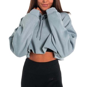 Sudadera Corta Personalizada para Mujer, Sudadera Informal con Capucha, Sudadera Corta Holgada para Mujer - Product Image 4