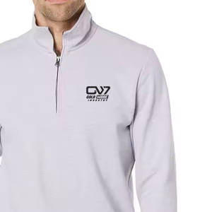 Nouvelle mode taille personnalisée sweat pour hommes couleur personnalisable nouveau style hommes basiques coton mélangé demi sweats zippés - Product Image 5