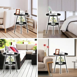 Table compacte en acier noir de style polyvalent pour les salons et les chambres à coucher - Product Image 4