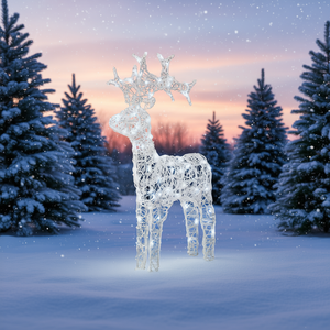 Reno de Navidad Kaemingk (L57.5 D18 H89 cm) con 80 LED Blanco Frío IP44 1 Espectáculo de Luces (1 unidad) Luces de Navidad LUMINEO 491443 - Product Image 3