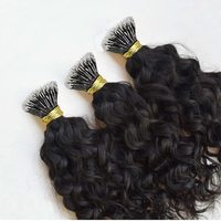 Extensions de cheveux bouclés Nano Tip en cheveux indiens Remy de qualité supérieure, approvisionnement en vrac, fixation Micro-Link, double trame, sans produits chimiques, toutes utilisations