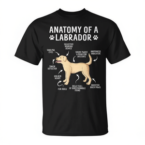 T-Shirt con Design Anatomico del Labrador Retriever per Amanti dei Cani, Prodotto Promozionale - Product Image 2