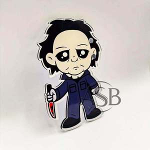 Halloween Custom Logo Acrylic <b>Eyelash</b> Tiles With <b>Magnets</b> For Tweezers Custom Logo Horror Cartoon Character Lash Tiles - Product Image 4