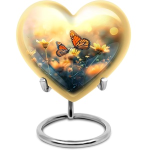 Par De Mariposas Urna De 10 Pulgadas-Urna Amarilla Para Cenizas Adulto - Product Image 1