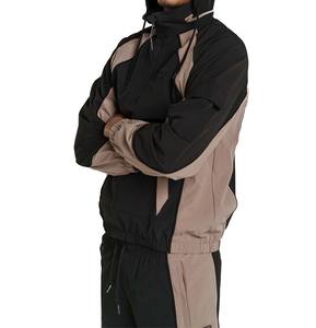 Conjunto Deportivo de Chaqueta y Pantalones Ajustados con Cremallera Completa, Personalizable, Cortavientos, de Nailon, para Hombre - Product Image 3