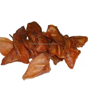 Organic Buffalo Dried Ear Natural Dog Chews Pet Food Form India 100% bleached / smoked Cow ear for Dog by Crafts Calling