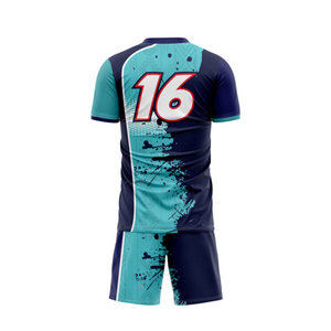 Nuevo diseño de uniforme de fútbol conjunto de tela transpirable incluye parte superior, parte inferior, calcetines y bolsa OEM diseño personalizado - Product Image 4