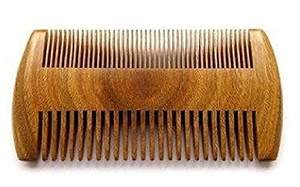 Peine de barba de madera de doble cara para hombre, tamaño de bolsillo, antiestático, para barba y bigote, herramienta de aseo de madera natural - Product Image 4