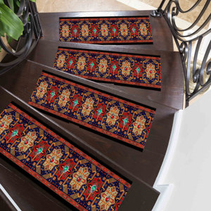 Alfombra con Estampado Geométrico, Alfombra Moderna para Escaleras, Alfombra para Vestidor - Product Image 3