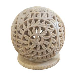 Natural Color Best Wholesale Product Selling In Demand Soapstone <b>Candle</b> <b>Holder</b> With Round Shape For Home And Hotel Decoration - Product Image 3