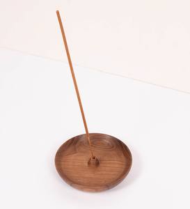Quemador de Incienso Aromático Redondo de Madera de Mango, 3x3 Pulgadas, Minimalista, Recolector de Cenizas para Incienso en Varilla - Product Image 3