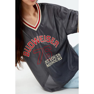 Camisetas de Malla Sublimadas Personalizadas al por Mayor, Uniformes Deportivos de Malla de Secado Rápido con Manga Corta y Estampado de Logotipo para Mujer - Product Image 4