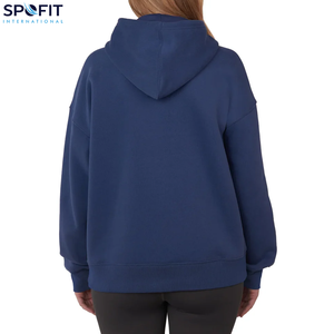Meilleurs sweats à capuche d'hiver pour femmes, en tricot délavé à l'acide, 100% coton, couleur unie personnalisée, anti-boulochage, respirant, streetwear - Product Image 4