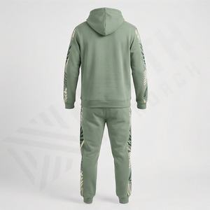 Survêtement décontracté à capuche en coton 100% personnalisé, imprimé intégral, coupe régulière, pour hommes, hiver, gym, fitness, course à pied, jogging, entraînement - Product Image 2