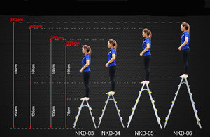 บันไดอลูมิเนียมสองด้าน NVLD-04 สะดวกสบาย ดีไซน์ทันสมัย พับเก็บได้ 2x4 ขั้น ใช้งานง่าย จัดเก็บสะดวก เหมาะสำหรับใช้ในบ้าน - Product Image 4