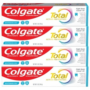 Pasta Dental Blanqueadora Colgate Total Active Prevention con Flúor, en Formato Grande, con Fórmula Clínicamente Probada que Combate la Placa - Product Image 1
