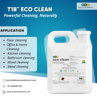 Nettoyant liquide bio-enzymatique T1B Eco Clean pour sols en carrelage et en bois, contrôle des odeurs, sans OGM