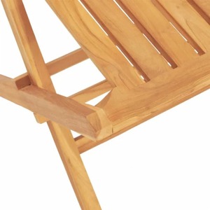 outdoor dining <b>table</b> teak wood <b>folding</b> and 4 chairs - Product Image 5
