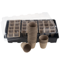 Serre miniature TG77613 pour semis avec pots en tourbe préformés pour un soin pratique des semis